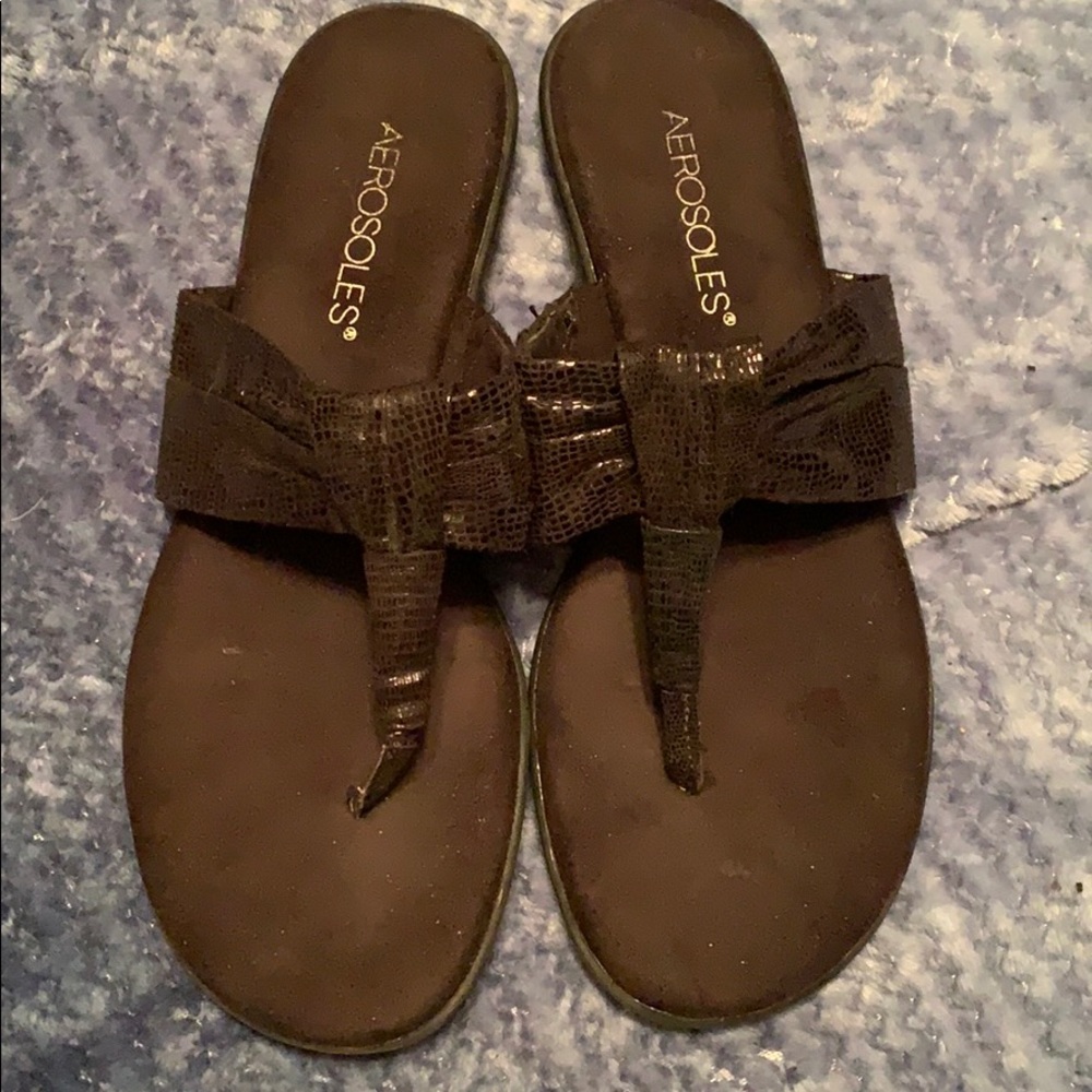Black Aerosoles flat Sandal